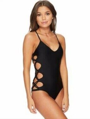 Body Glove Black Strappy Womens One-Piece Swimsuit